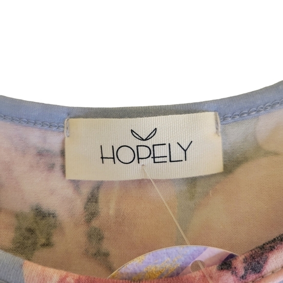 Hopley Floral Spaghetti Strap Tank Top With Knot on the Side Detail-S & L - Picture 12 of 14